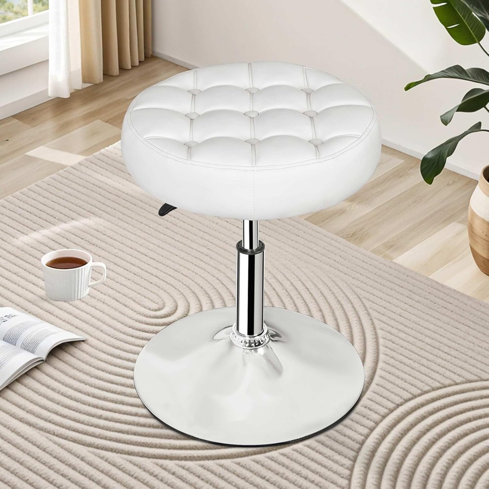 Home Bathroom Vanity - Vanity Chair Stool Modern Tufted Round