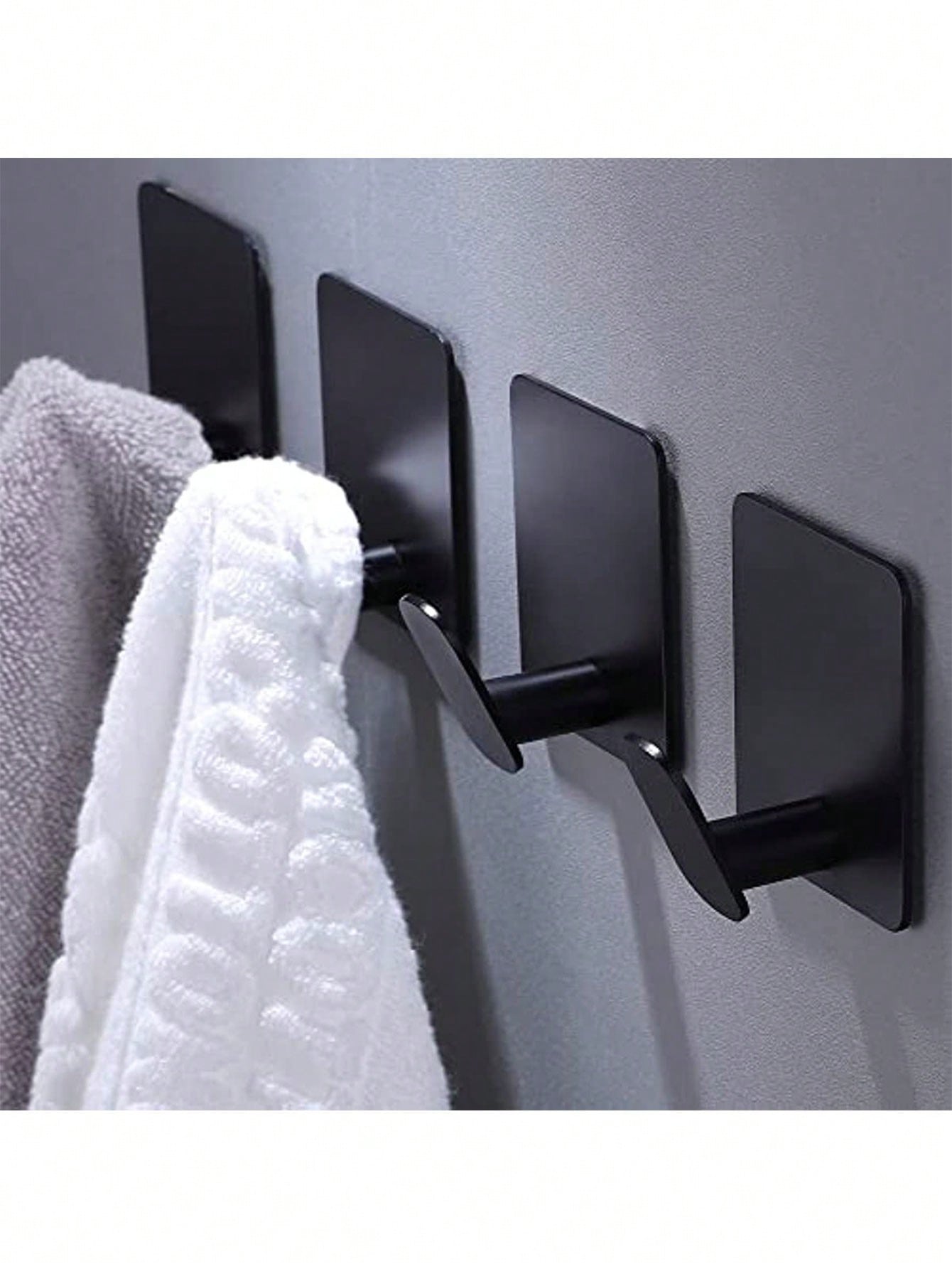 Home Bathroom Wall Decor - 2pcs Adhesive Towel Hooks/Bathroom Wall Hooks