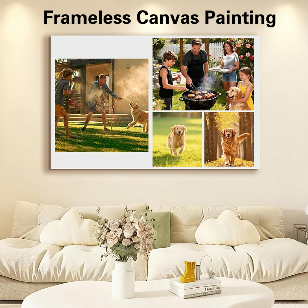 Home Bathroom Wall Decor - 1pc Frameless Personalize Custom Photo family