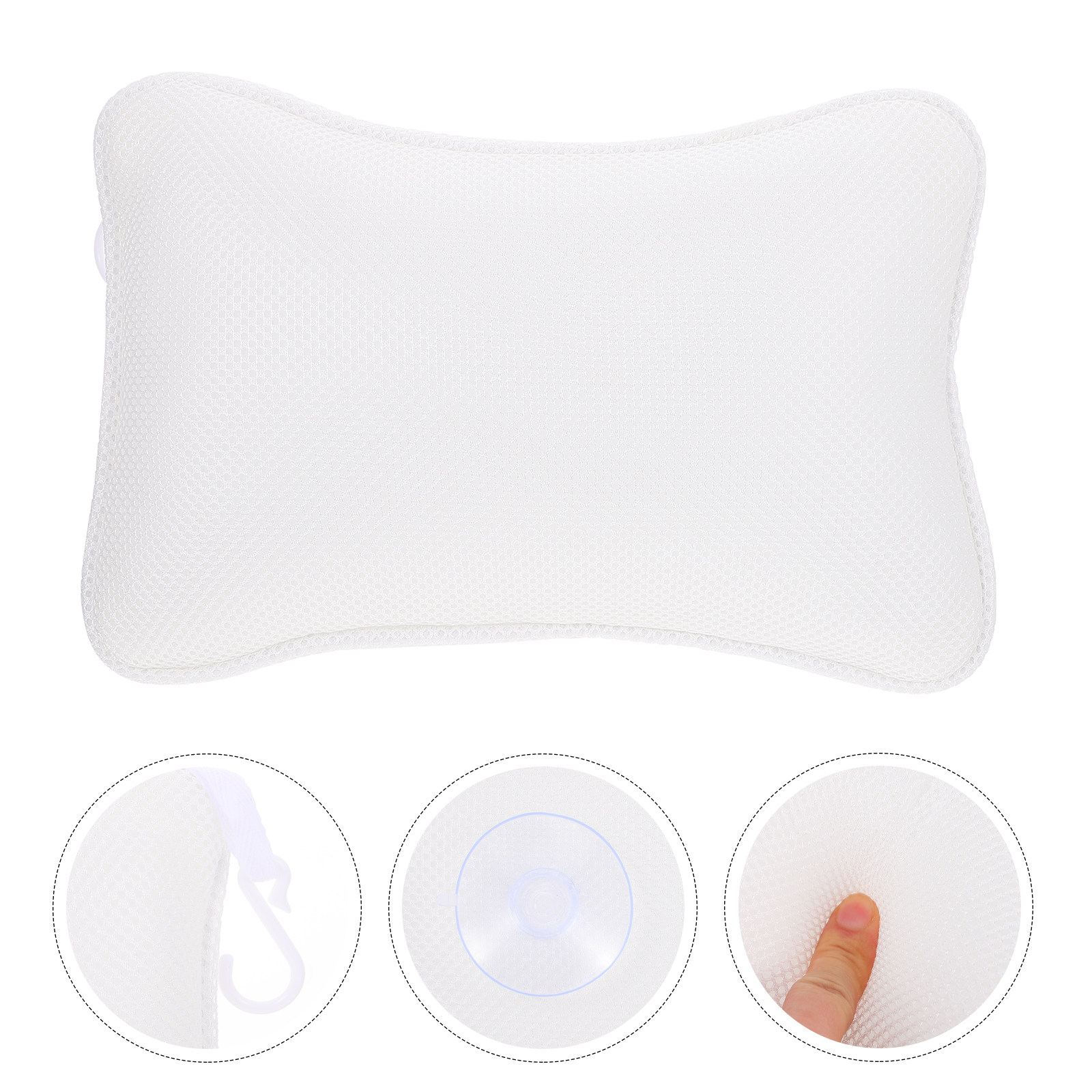 Bathtub Pillow Inflatable - 1Pcs Bath Pillow Soft Mesh Material