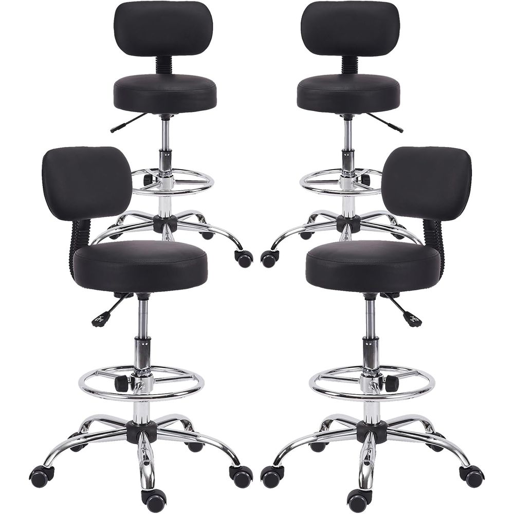 Home & Bathroom Building Products Pte Ltd - Adjustable Swivel Bar Stool with Backrest,
