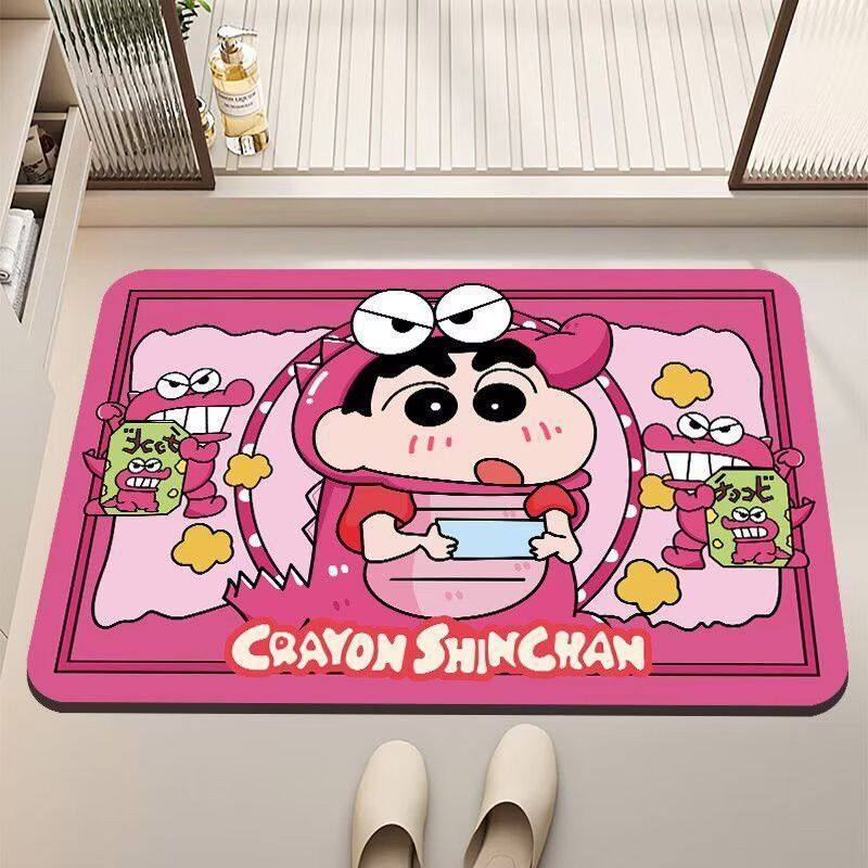 Home Bathroom Door - Crayon Shin-Chan Cartoon Diatomaceous Earth Bath