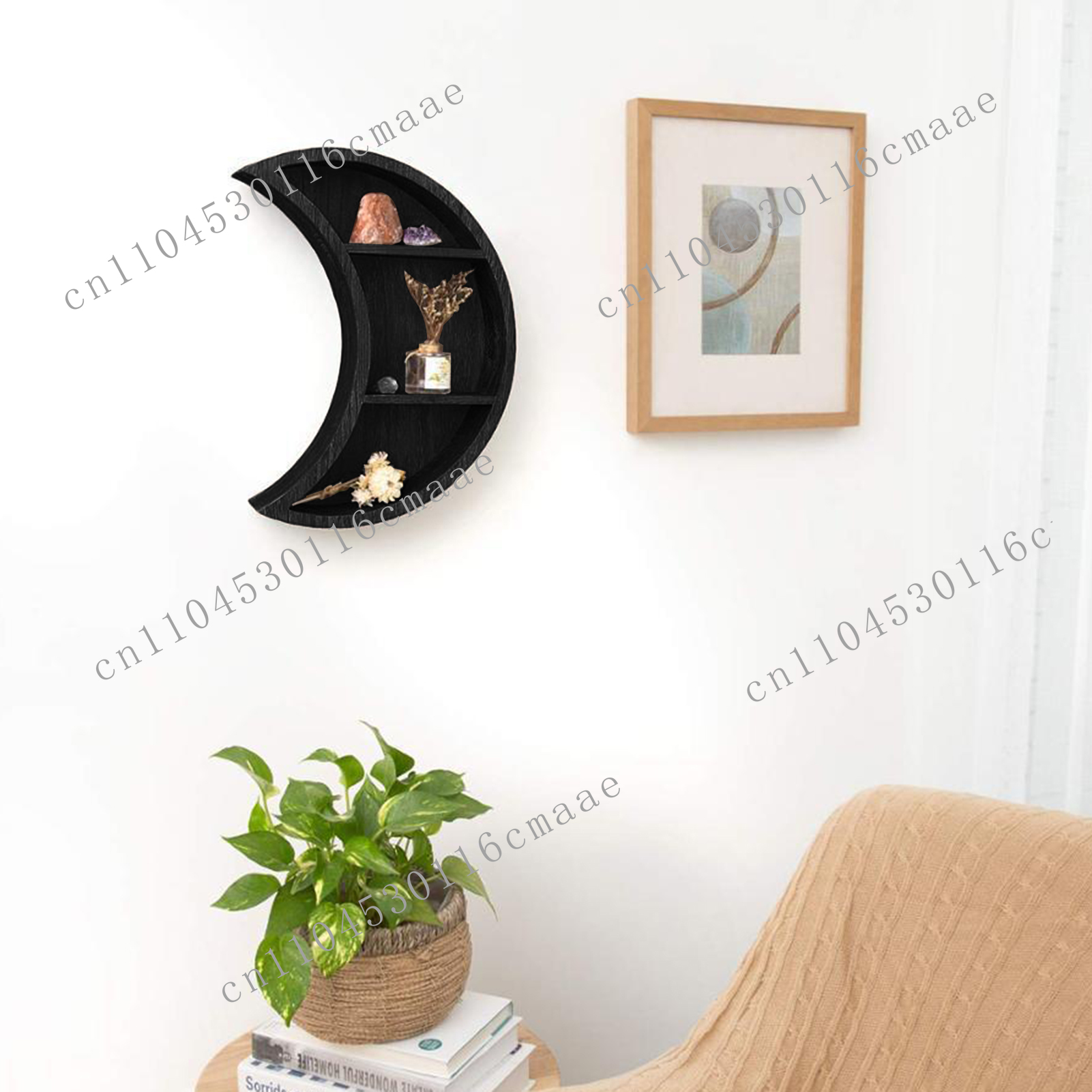 Home Essentials Bathroom Rack - New Wooden Moon Stand Cycle Changes