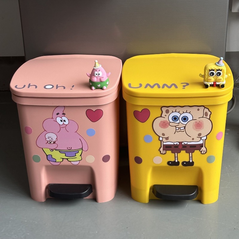 Home Edit Bathroom - Cute Patrick Star Pedal Trash Can