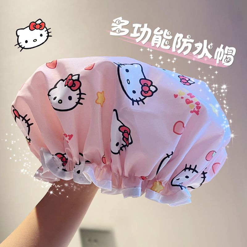 Home Edit Bathroom - Hello Kitty Kawaii shower cap waterproof