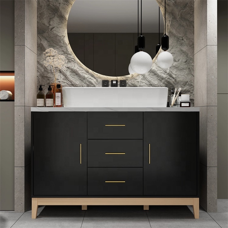 Home Bathroom Vanity - Modern Customized Melamine Board Bathroom Vanity