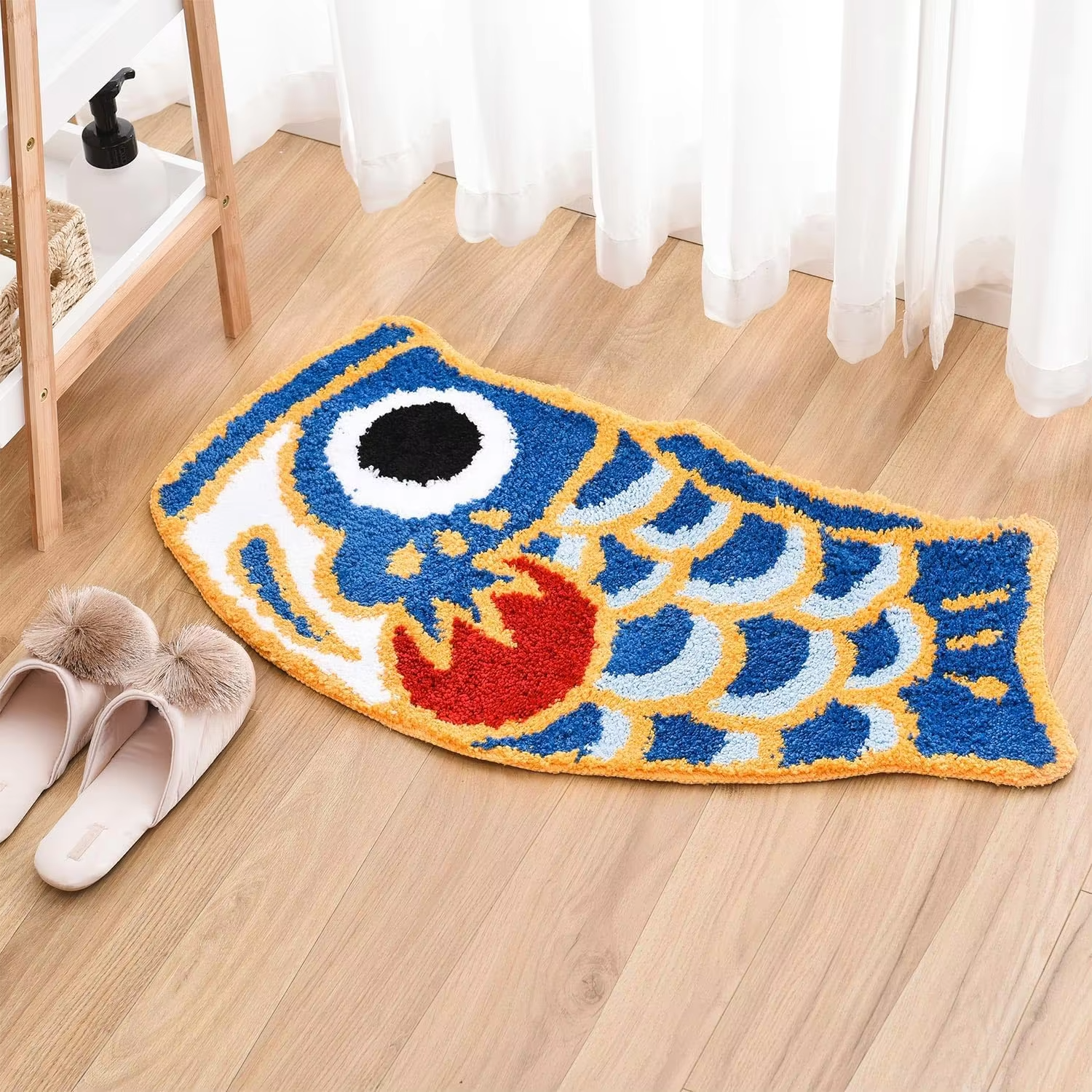 Home Goods Bathroom Rugs - VIKAMA Auspicious Carp Carpet Special Creative