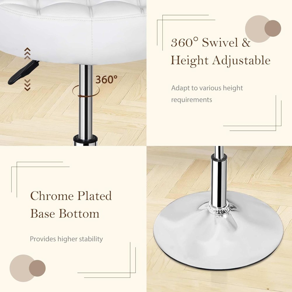 Vanity Chair Stool Modern Tuft - Home Bathroom Vanity のレビューと価格