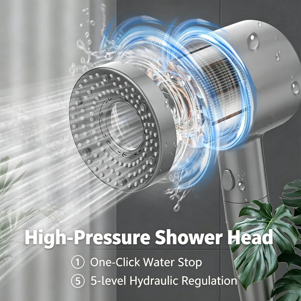 5 adjustable modes of high-pre - Home One Bathroom Accessories のレビューと価格