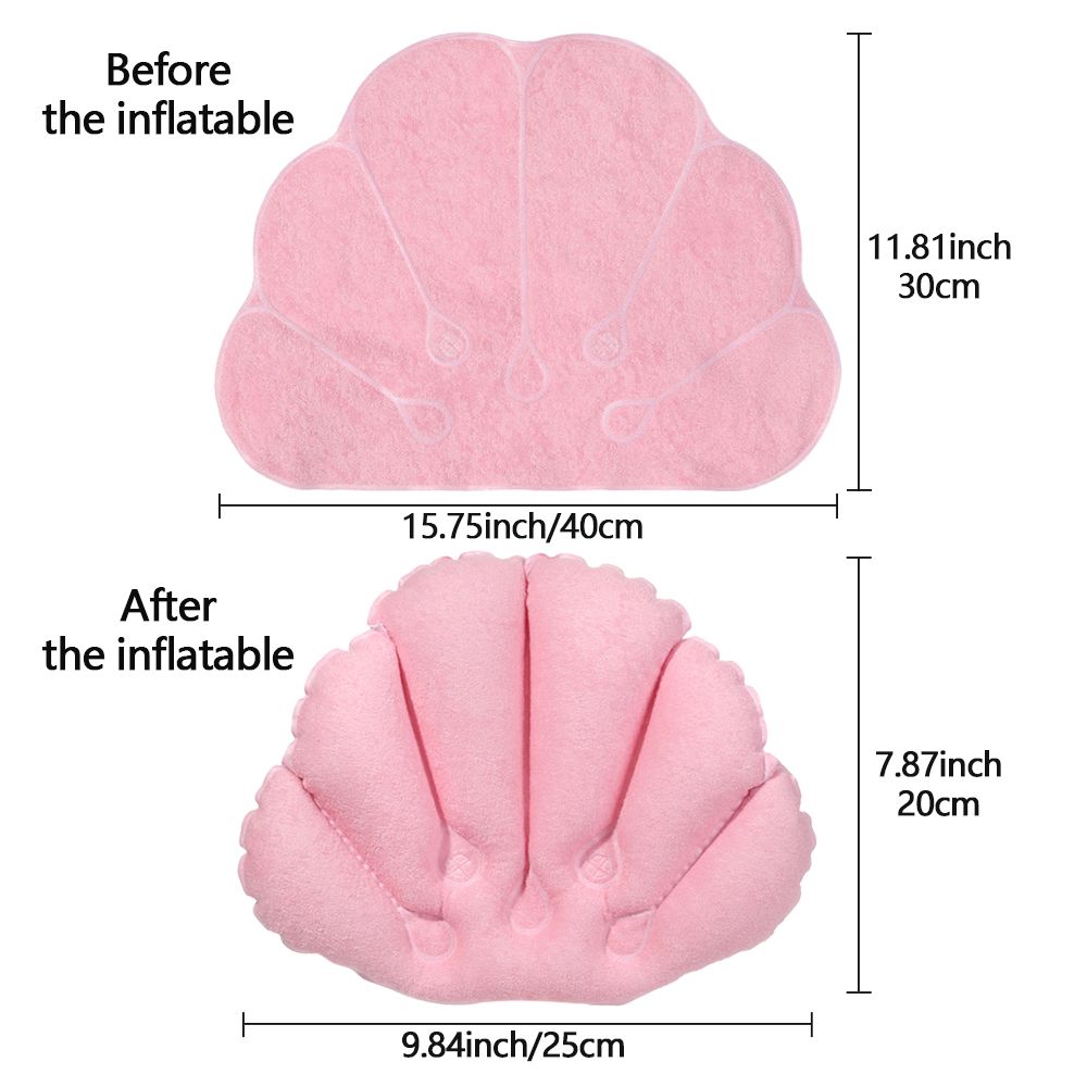 Soft Fan-shaped Inflatable Pil - Bathtub Pillow Inflatable のレビューと価格