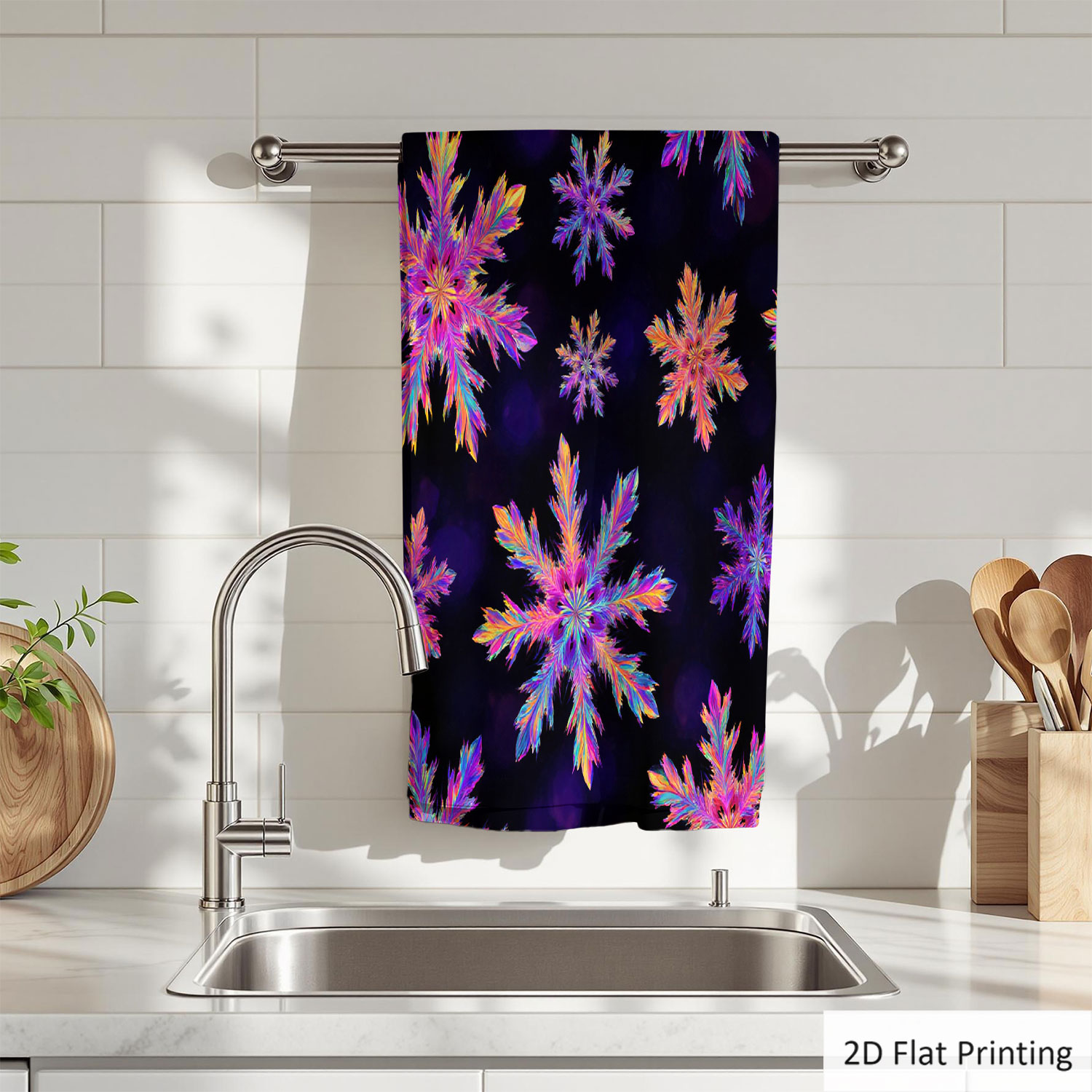 1Pc Abstract Art Style Snowfla - Home Bathroom Colors のレビューと価格