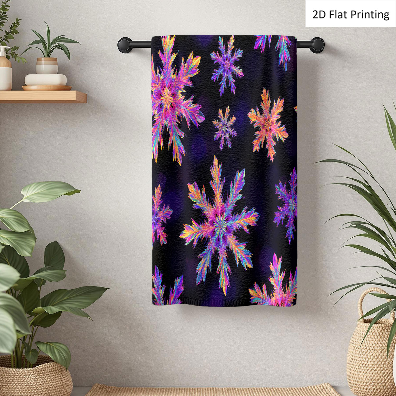 1Pc Abstract Art Style Snowfla - Home Bathroom Colors のレビューと価格