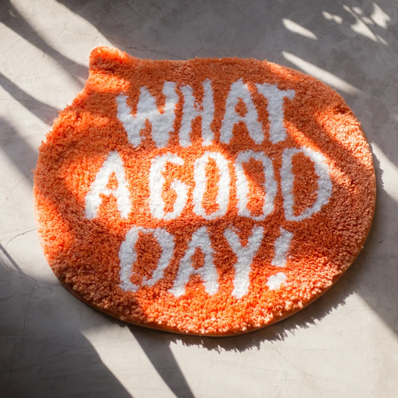 Orange Flocking Floor Rug What - Home Goods Bathroom Rugs のレビューと価格
