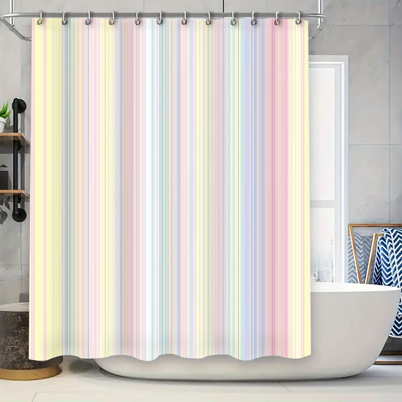 Soft Striped Shower Curtain Pa - Home Bathroom Colors のレビューと価格