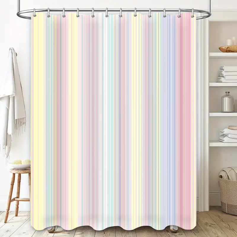 Soft Striped Shower Curtain Pa - Home Bathroom Colors のレビューと価格
