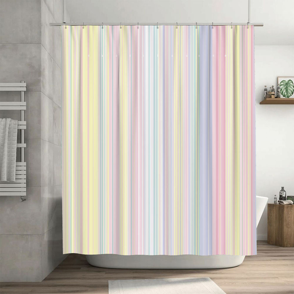 Soft Striped Shower Curtain Pa - Home Bathroom Colors のレビューと価格