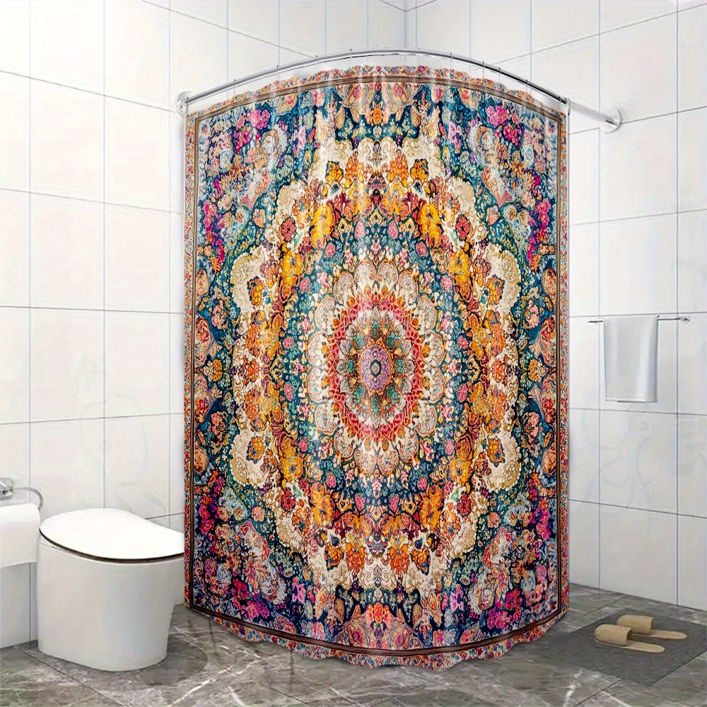 Shower Curtain Multi Sizes 2D  - Home Bathroom Partition のレビューと価格