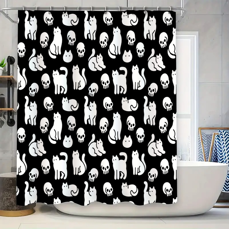 Cat Shower Curtain Cute Kitten - Home Bathroom Design Ideas のレビューと価格