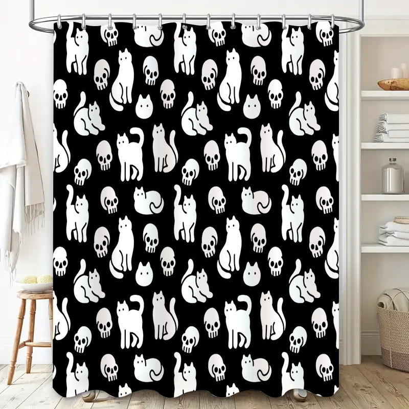 Cat Shower Curtain Cute Kitten - Home Bathroom Design Ideas のレビューと価格
