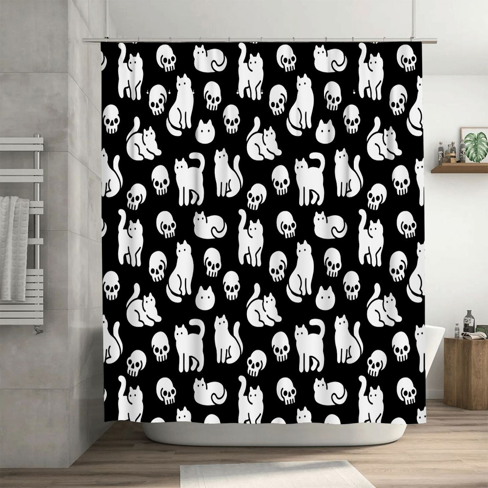 Cat Shower Curtain Cute Kitten - Home Bathroom Design Ideas のレビューと価格