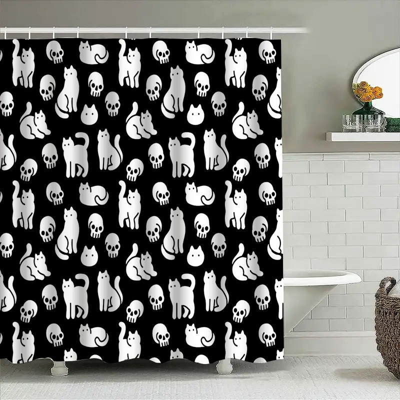 Cat Shower Curtain Cute Kitten - Home Bathroom Design Ideas のレビューと価格