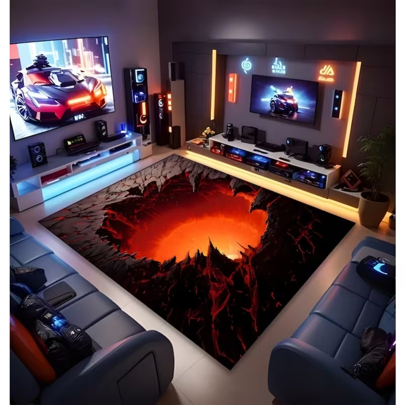 3D Carpet Illusion Design with - Home Goods Bathroom Decor のレビューと価格