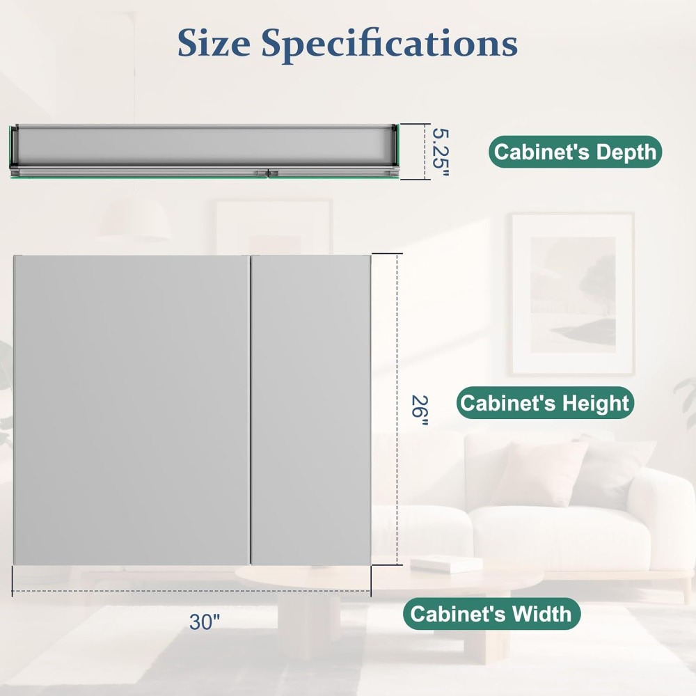 Bathroom Medicine Cabinet with - Home Bathroom Door のレビューと価格