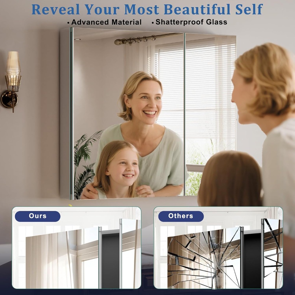Bathroom Medicine Cabinet with - Home Bathroom Door のレビューと価格