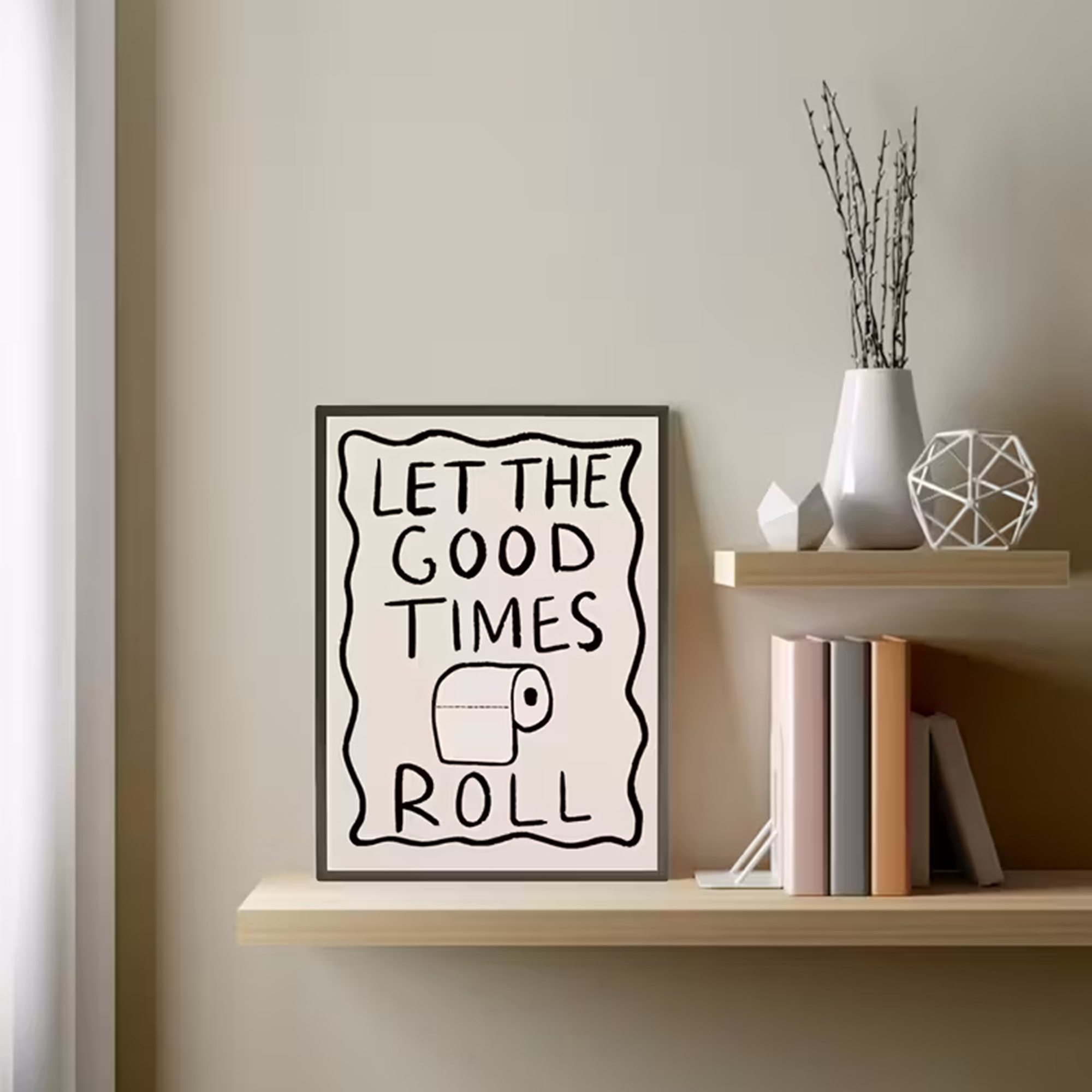 Funny Toilet  Let The G00d Tim - Home Bathroom Wall Decor のレビューと価格