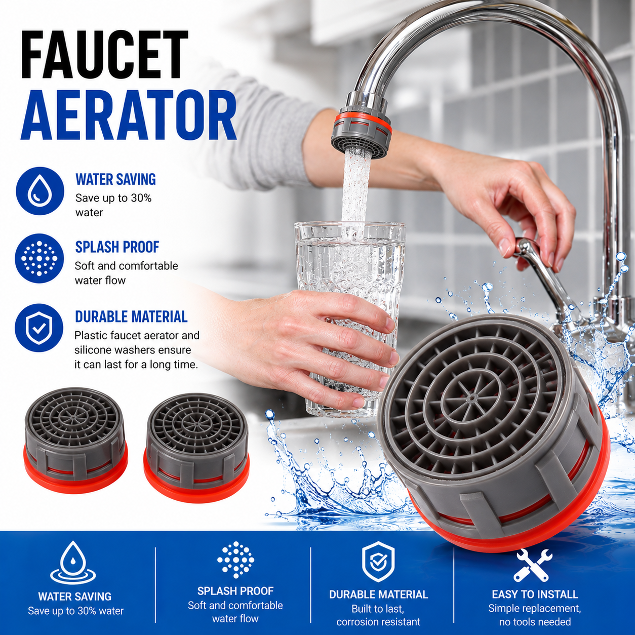 20 Pcs Faucet Aerator,  Flow R - Basin Mixer Tap のレビューと価格