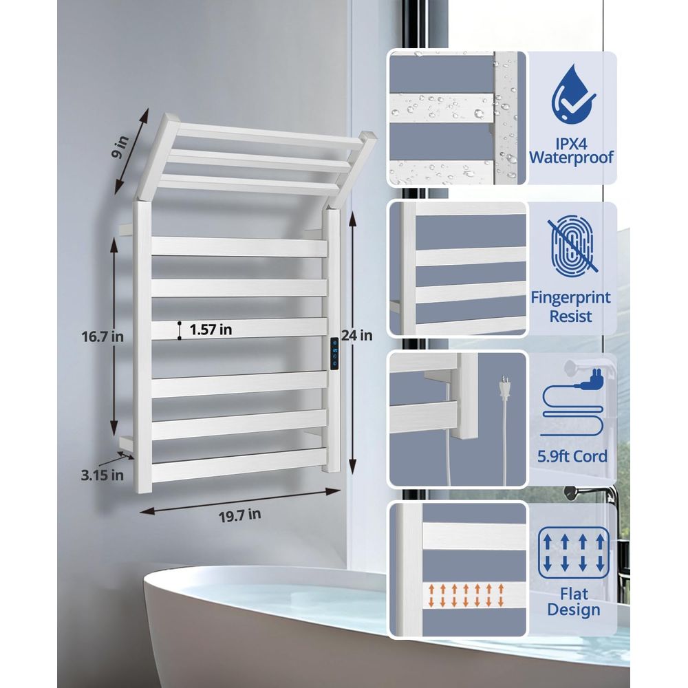 Wall-Mounted Electric Towel Wa - Towel Warmer Electric のレビューと価格