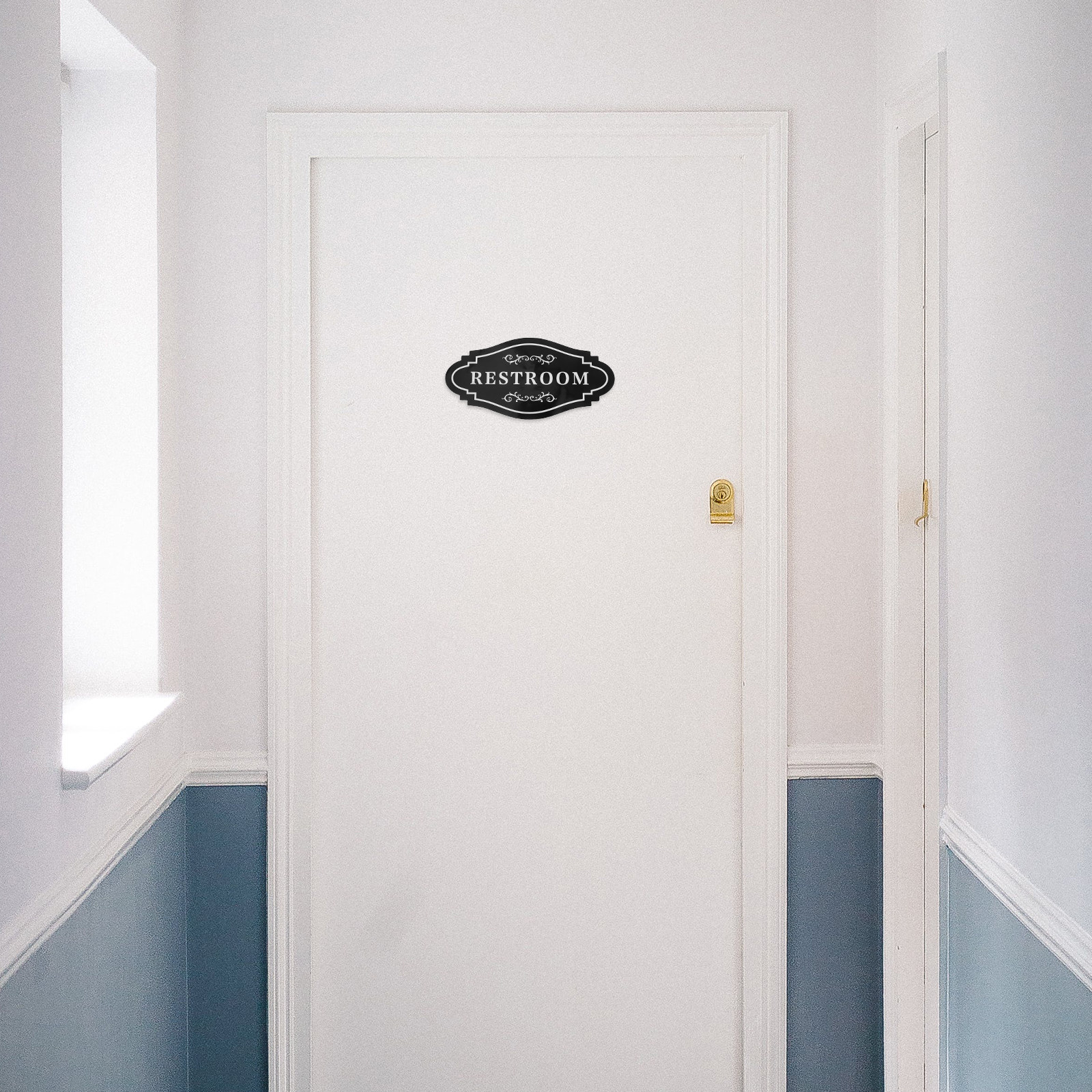 4Pcs Black Waterproof Vinyl Re - Home Bathroom Door のレビューと価格