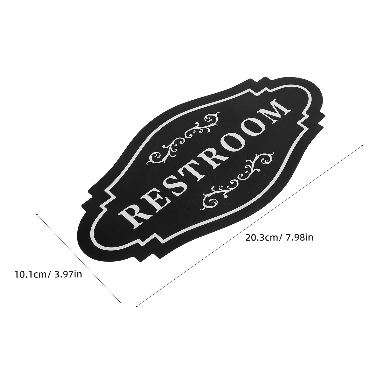 4Pcs Black Waterproof Vinyl Re - Home Bathroom Door のレビューと価格
