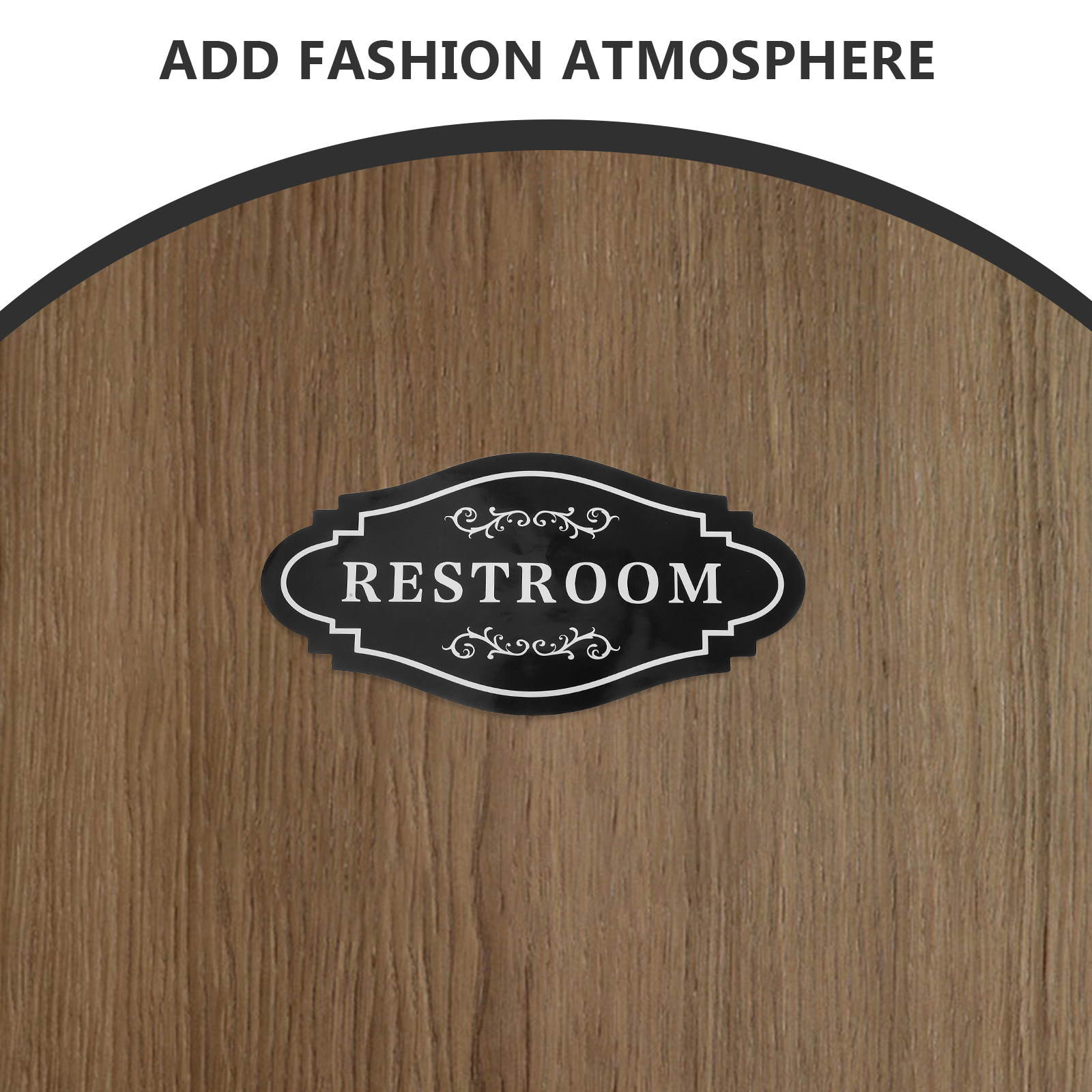4Pcs Black Waterproof Vinyl Re - Home Bathroom Door のレビューと価格