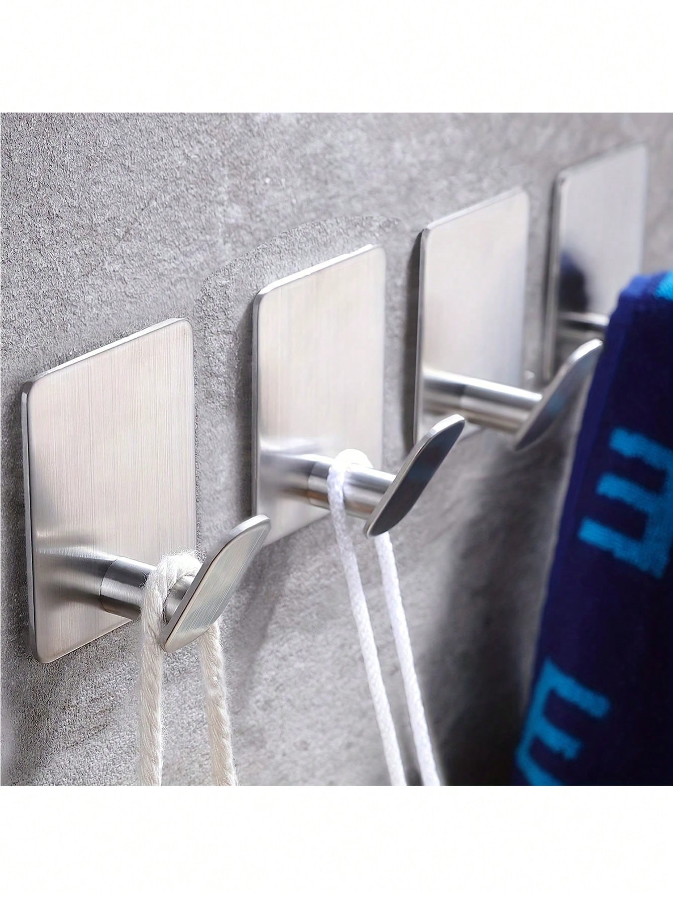 2pcs Adhesive Towel Hooks/Bath - Home Bathroom Wall Decor のレビューと価格