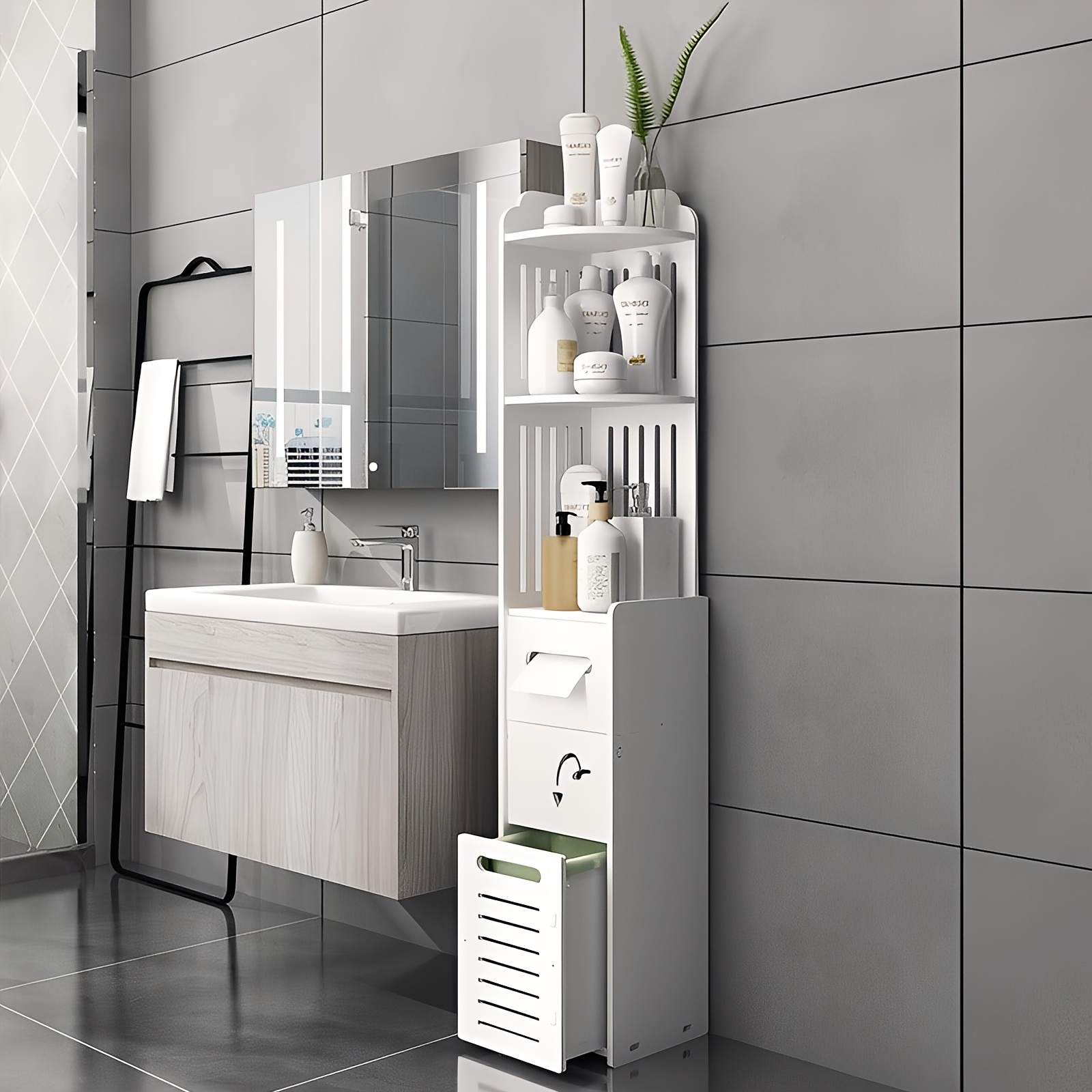 Space-Saving Bathroom Cabinet, - Home Bathroom Toilet のレビューと価格