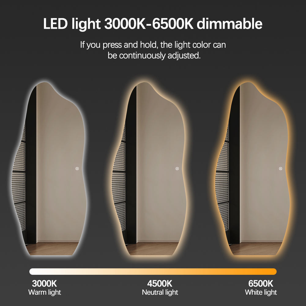 Irregular LED Bathroom Mirror  - Home Bathroom Vanity のレビューと価格