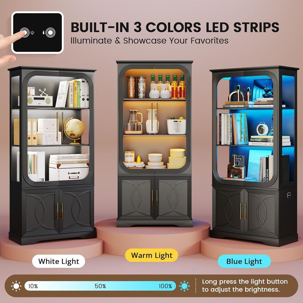 69 Tall Glass Display Cabinet  - Home & Bathroom Building Products Pte Ltd のレビューと価格