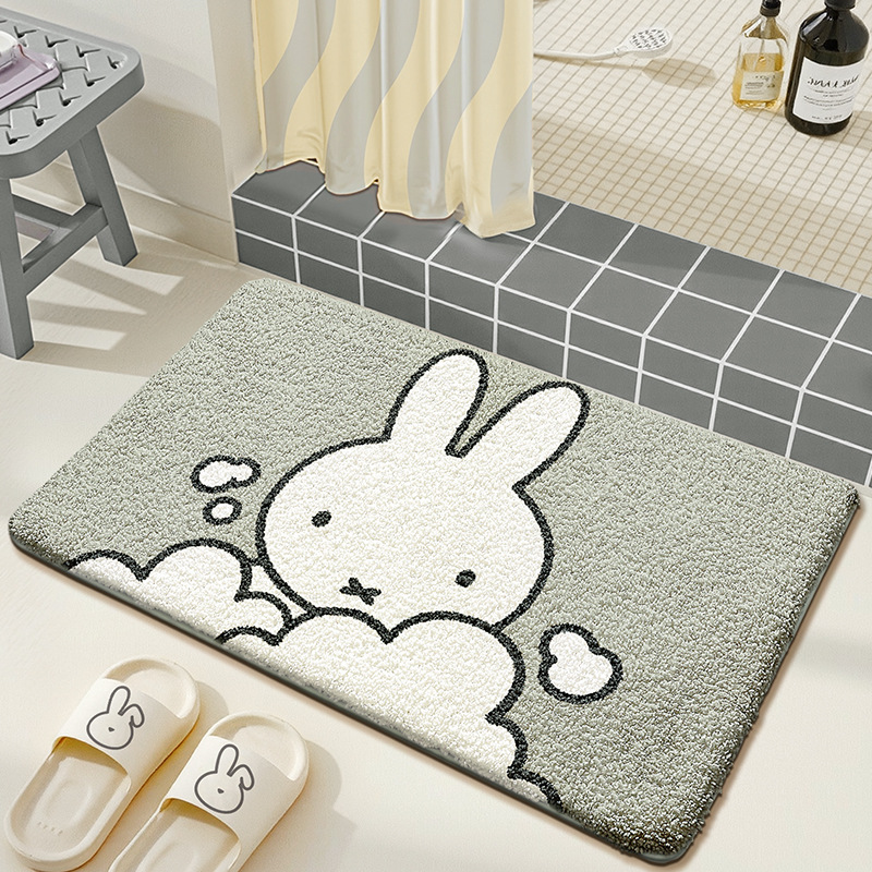 Kawaii Miffy Floor Mat Cute Ca - Home Edit Bathroom のレビューと価格