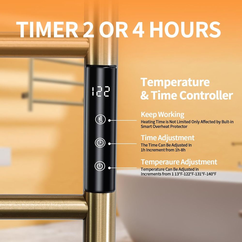 4-Bar Wall-Mounted Electric To - Towel Warmer Electric のレビューと価格