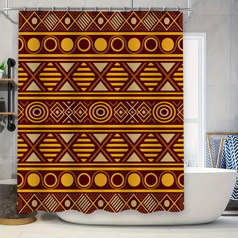 Geometric Shower Curtain Water - Home One Bathroom Accessories のレビューと価格