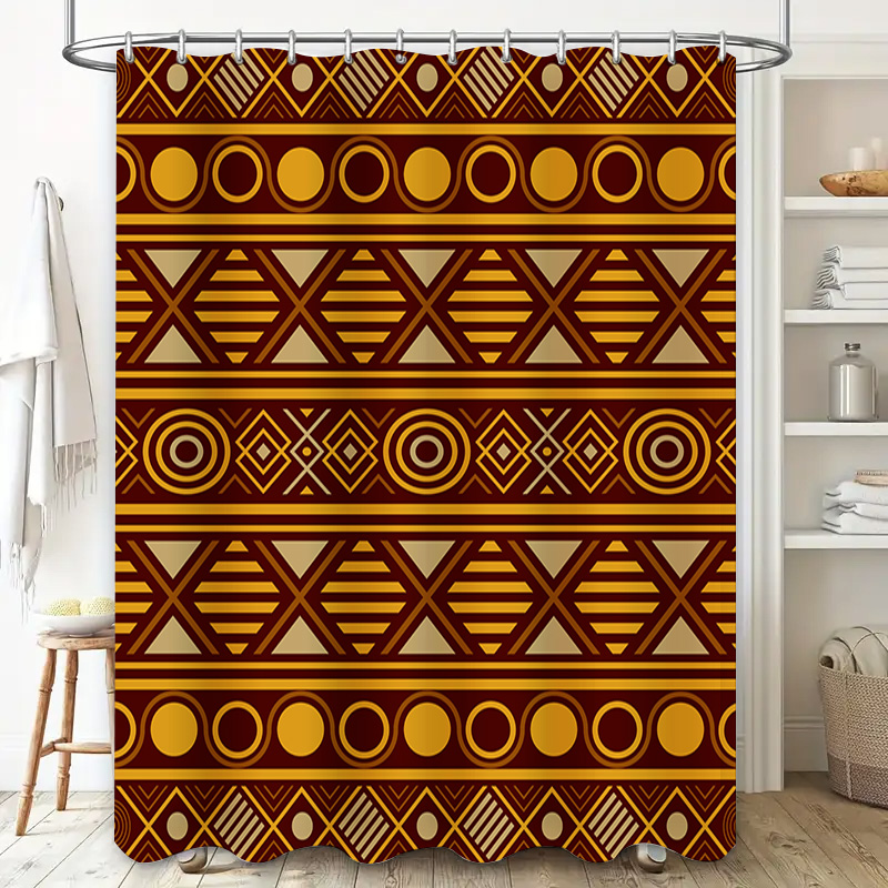 Geometric Shower Curtain Water - Home One Bathroom Accessories のレビューと価格