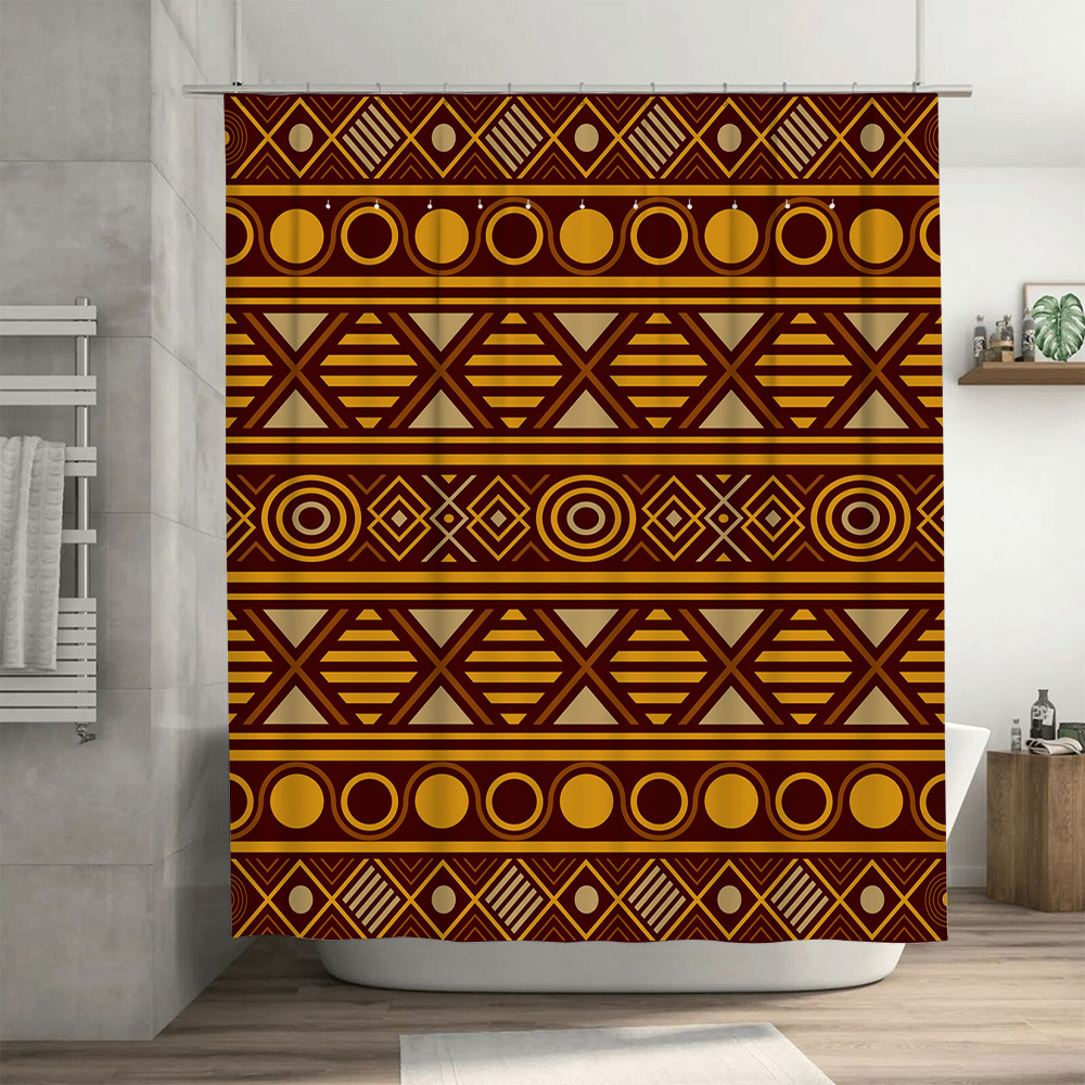 Geometric Shower Curtain Water - Home One Bathroom Accessories のレビューと価格