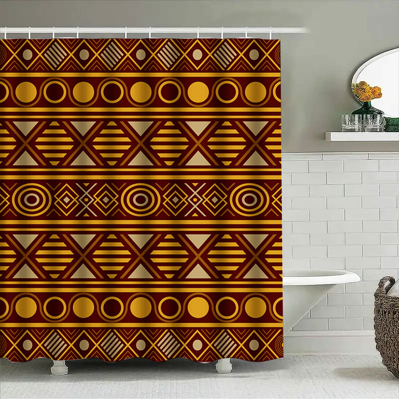 Geometric Shower Curtain Water - Home One Bathroom Accessories のレビューと価格