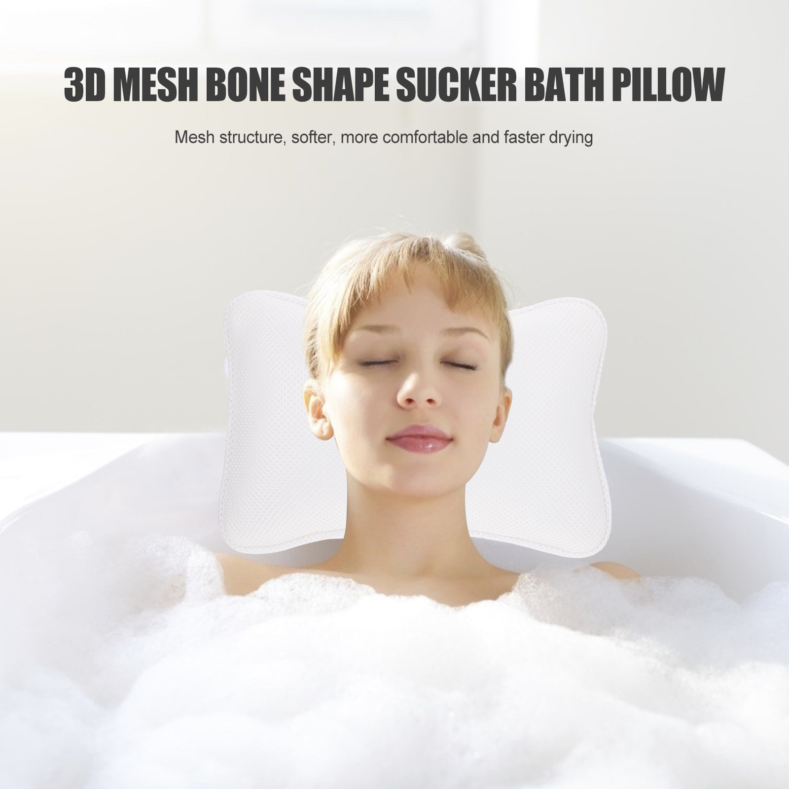 1Pcs Bath Pillow Soft Mesh Mat - Bathtub Pillow Inflatable のレビューと価格