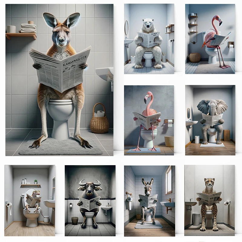 Pelican Flamingo Kangaroo Read - Home Bathroom Toilet のレビューと価格
