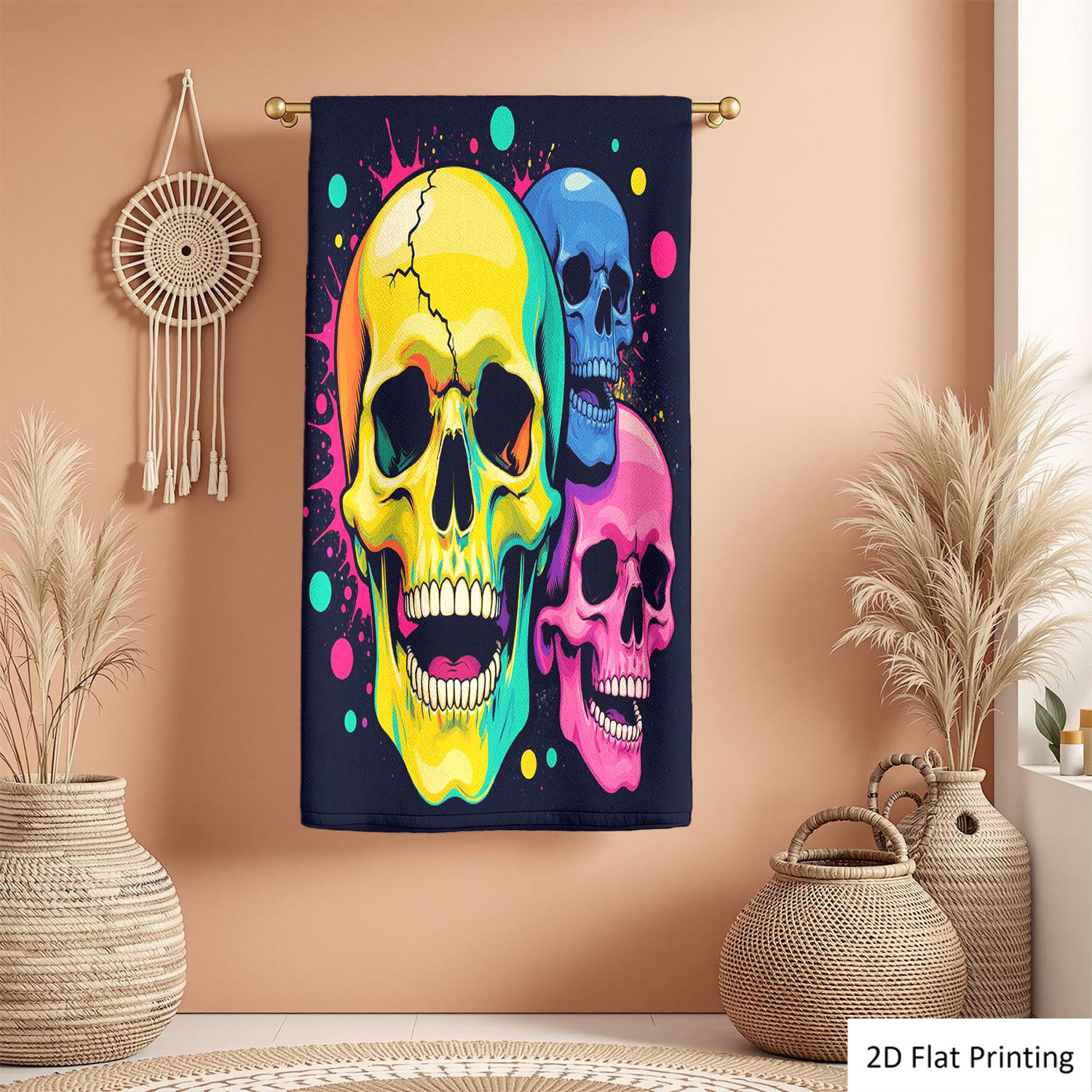 1Pc Skulls In Graffiti Style W - Home Bathroom Colors のレビューと価格