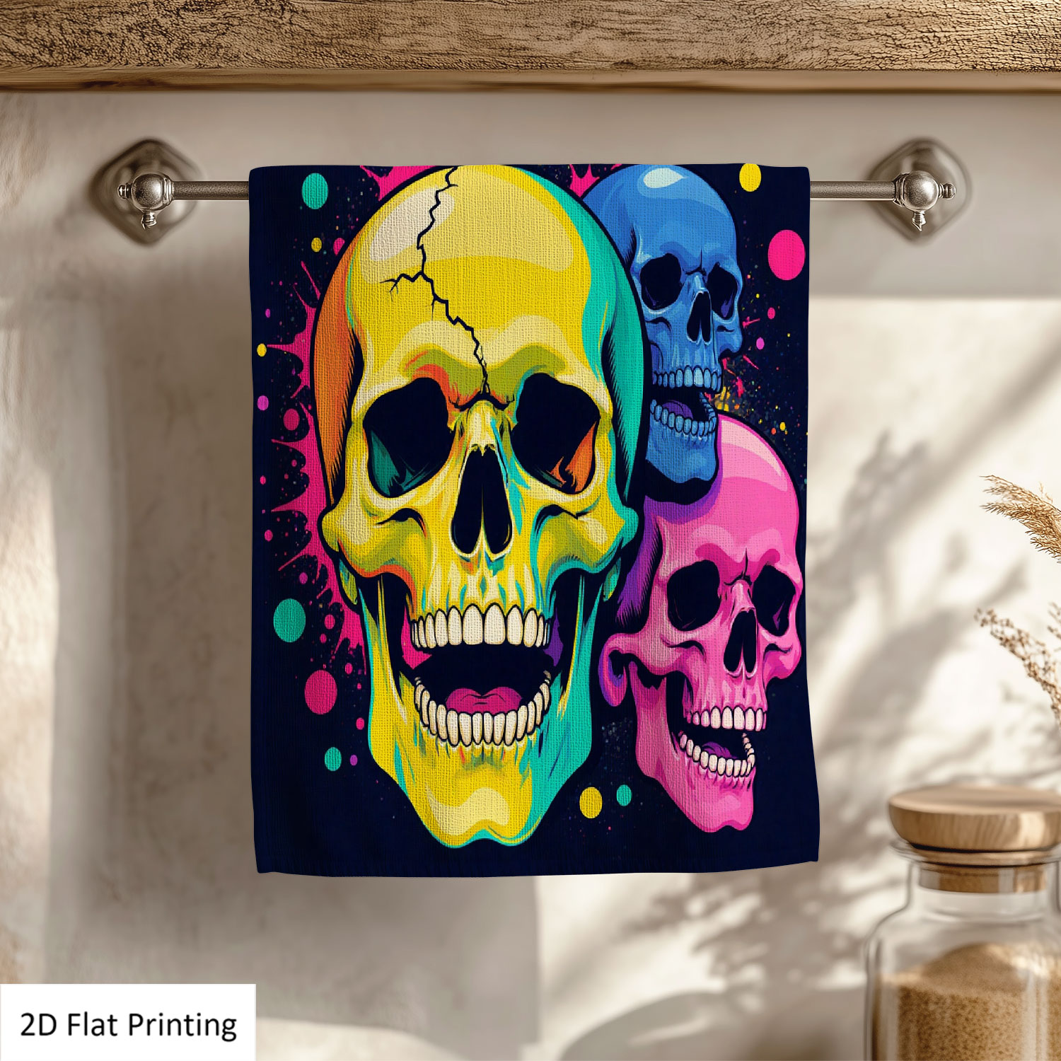 1Pc Skulls In Graffiti Style W - Home Bathroom Colors のレビューと価格
