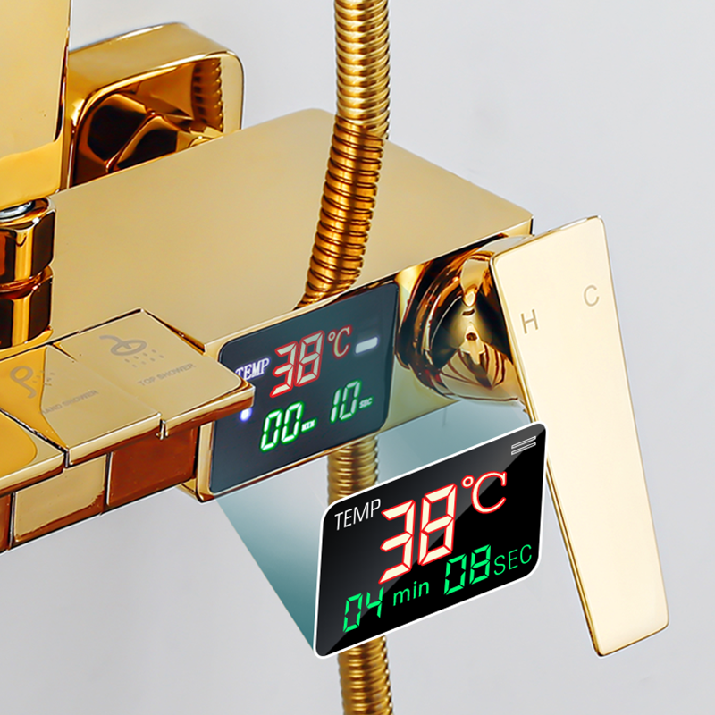 Gold Piano Digital Display Bat - Home Bathroom Taps のレビューと価格