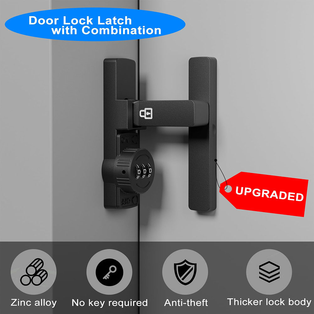Security Barn Door Lock 3-Digi - Home Bathroom Door のレビューと価格